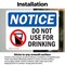 Signmission Do Not Use For Drinking Sign With Symbol, 14 in W x Rectangle, Vinyl Decal OS-2PACK-NS-D-1014-L-11402 - alternate 3
